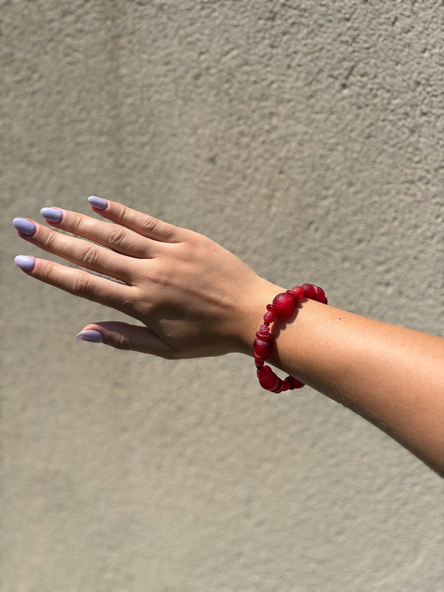 Recycled Glass Bead Bracelet