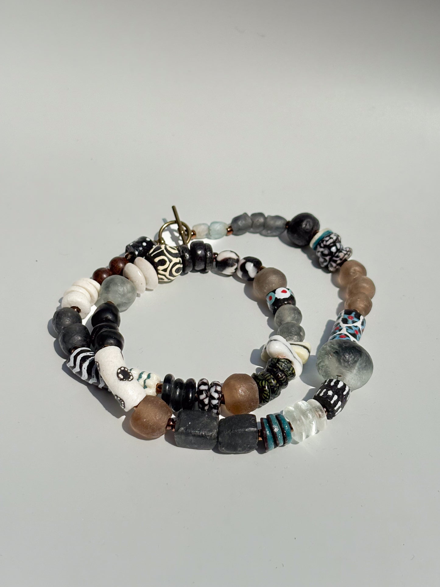 Hand Painted Glass Bead Necklace