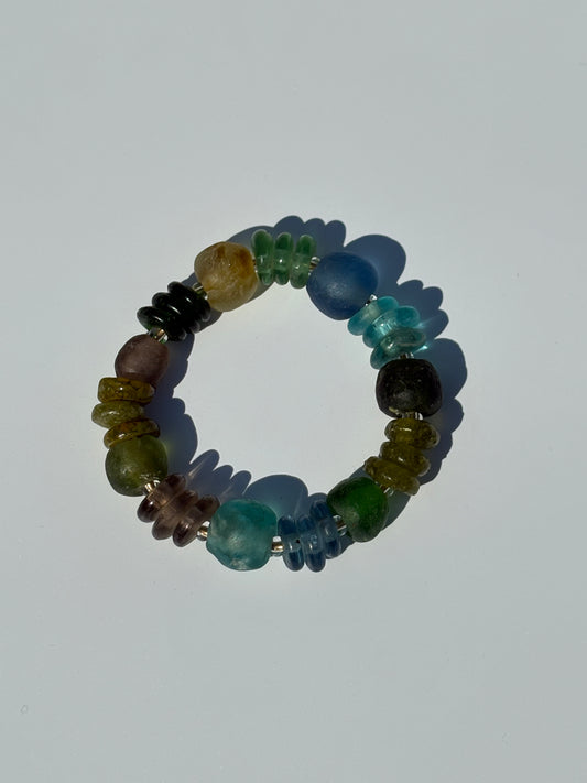 Recycled Glass Bead Bracelet