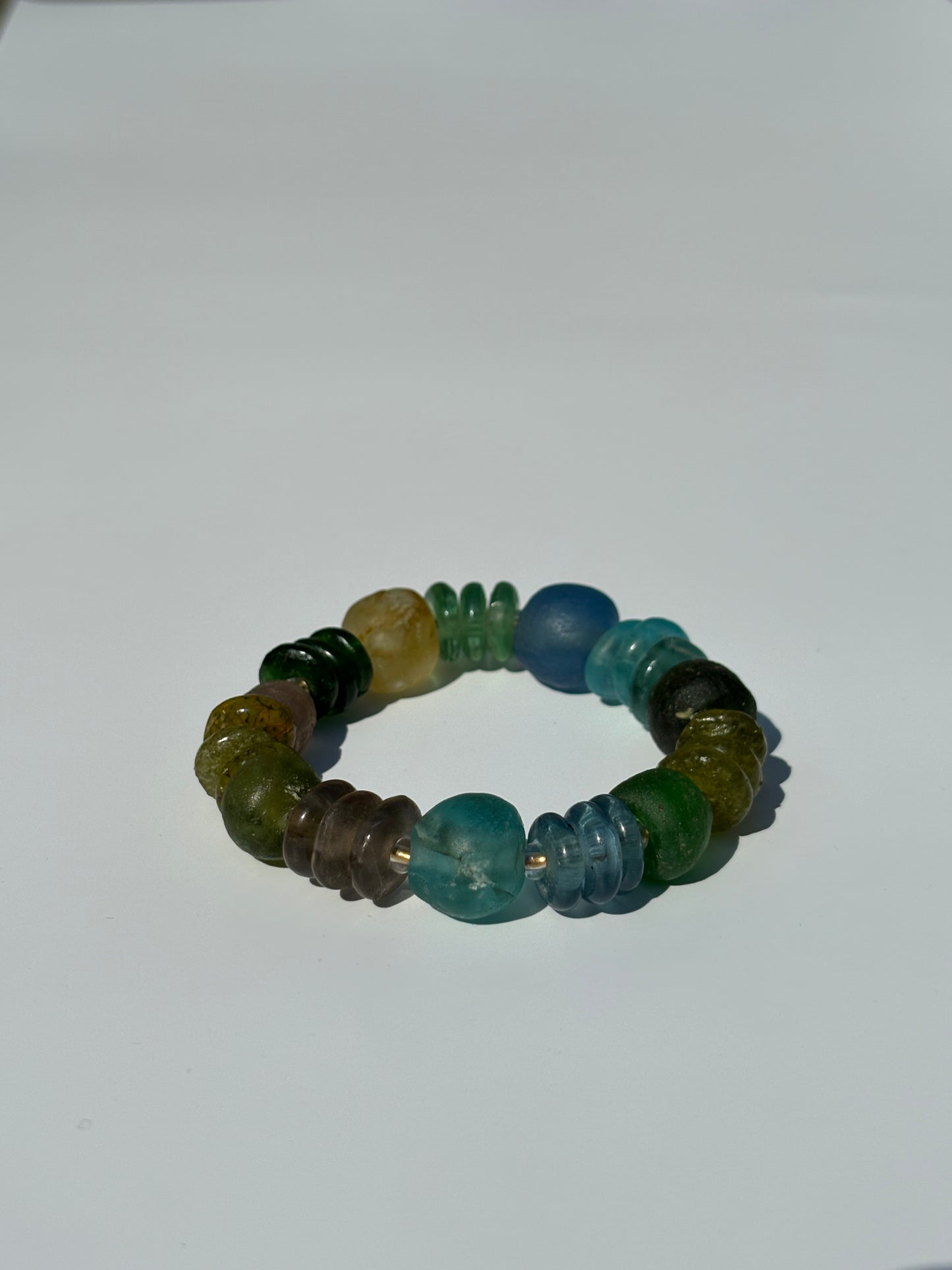 Recycled Glass Bead Bracelet