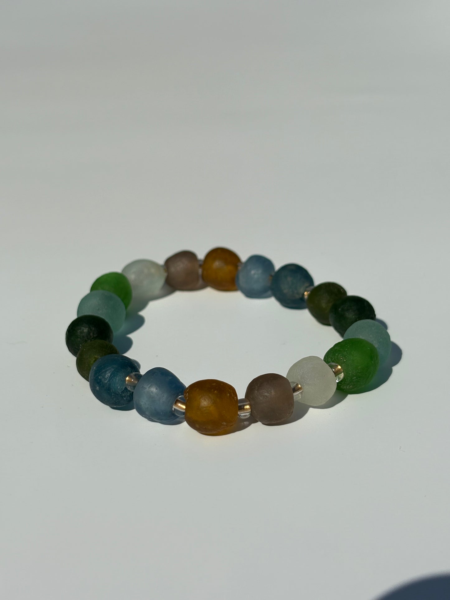 Recycled Glass Bead Bracelet