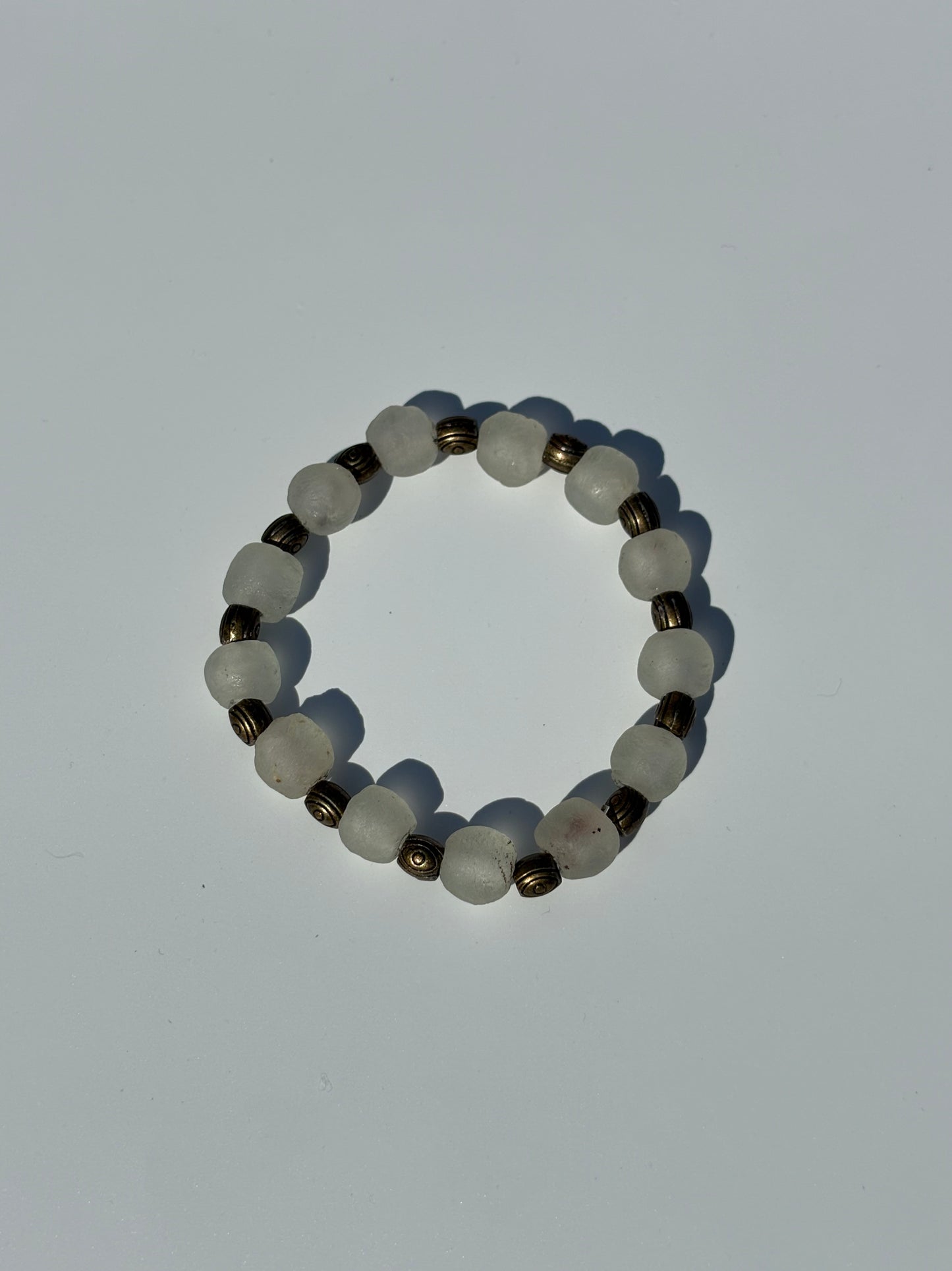 Recycled Glass Bead Bracelet