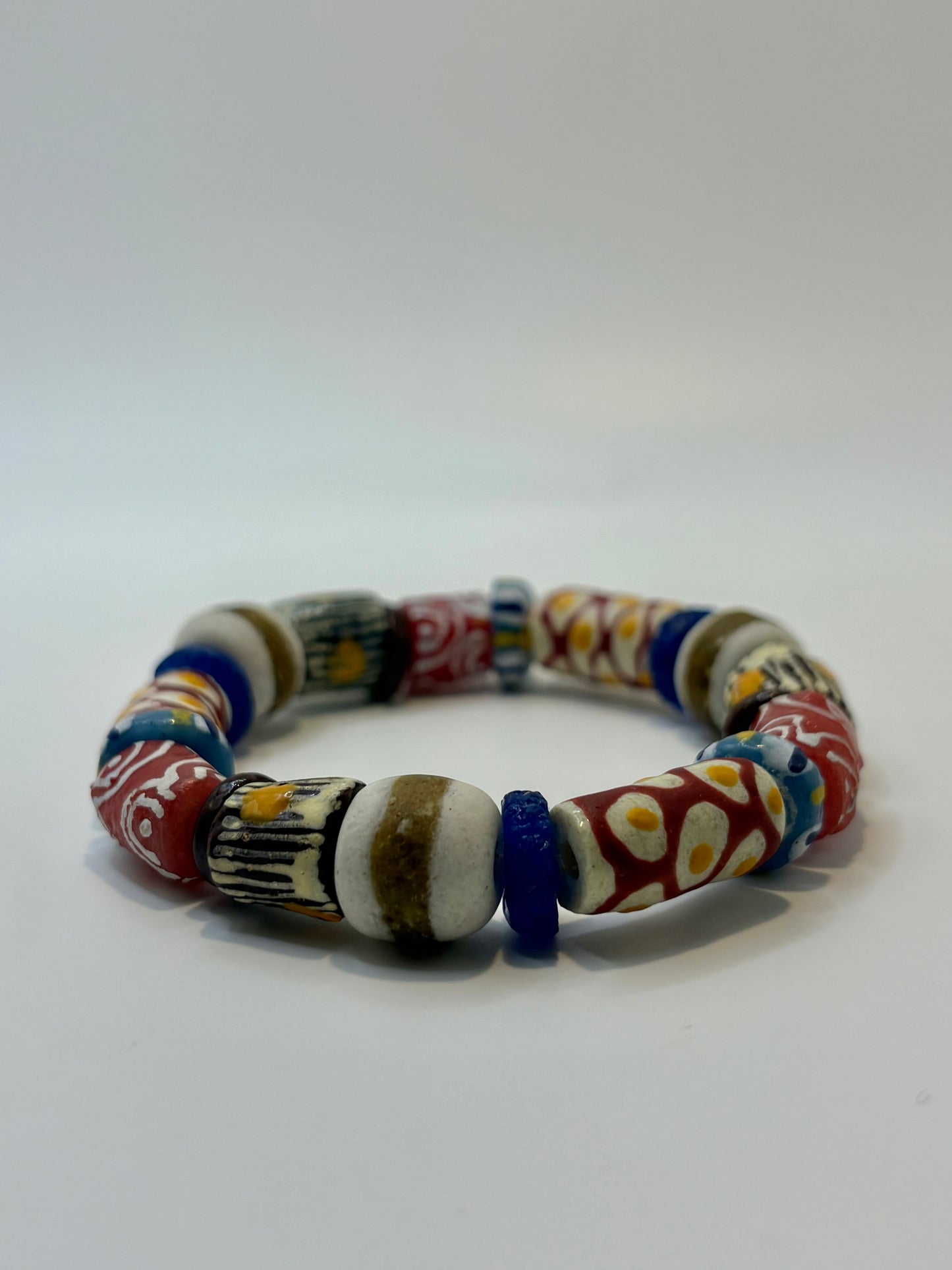 Recycled Glass Bead Bracelet - Fall Collection