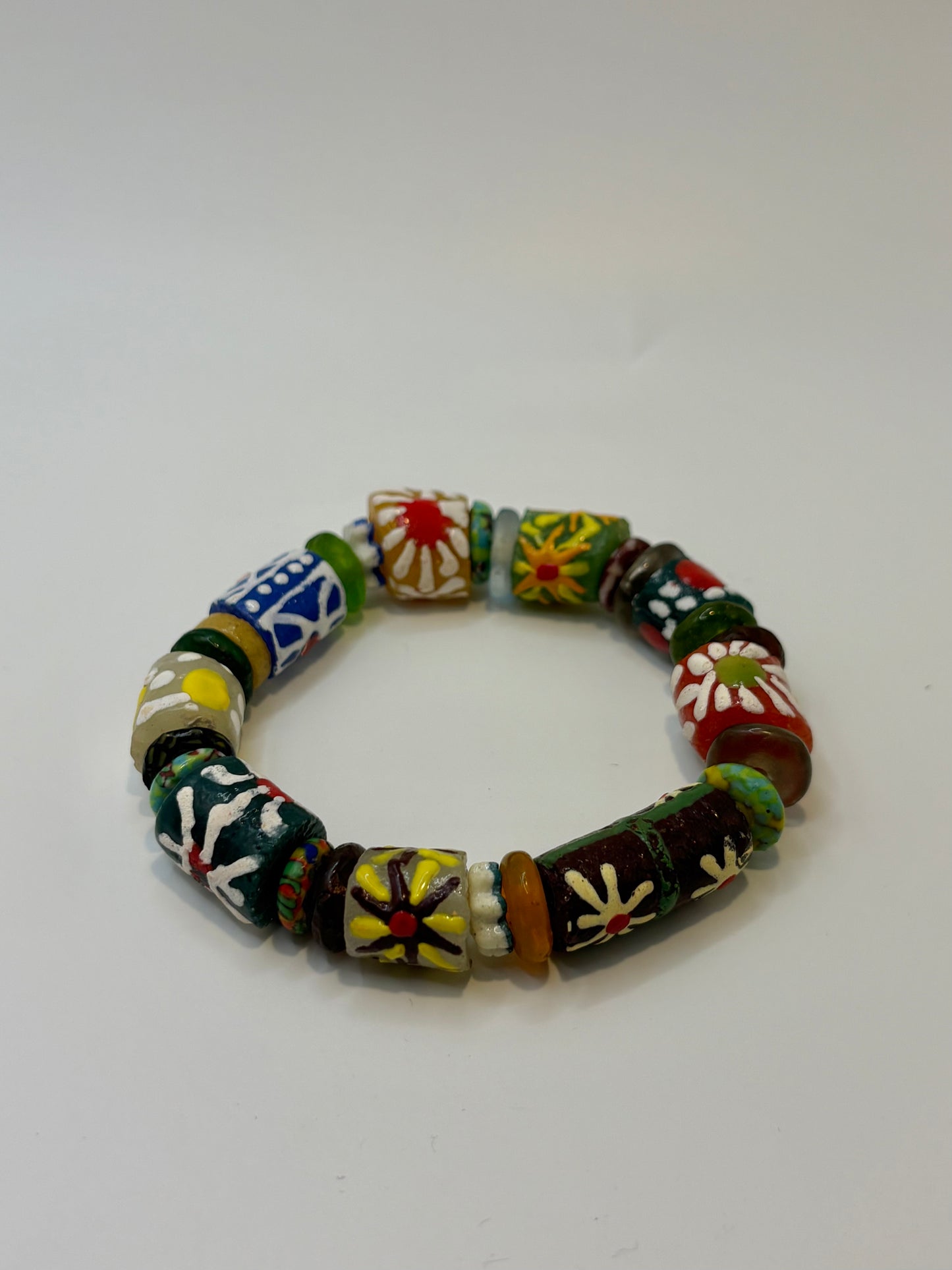 Recycled Glass Bead Bracelet - Fall Collection