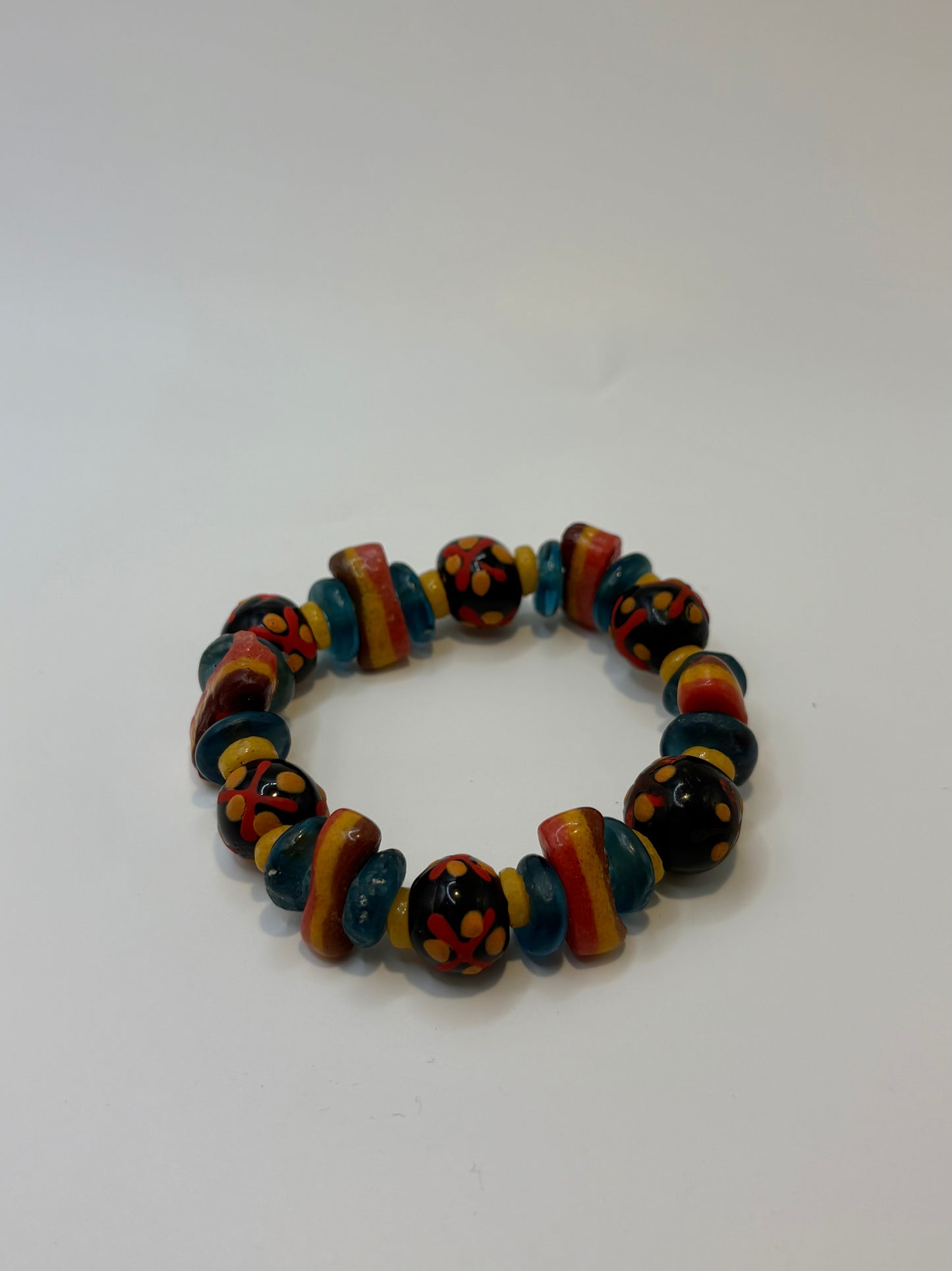 Recycled Glass Bead Bracelet - Fall Collection