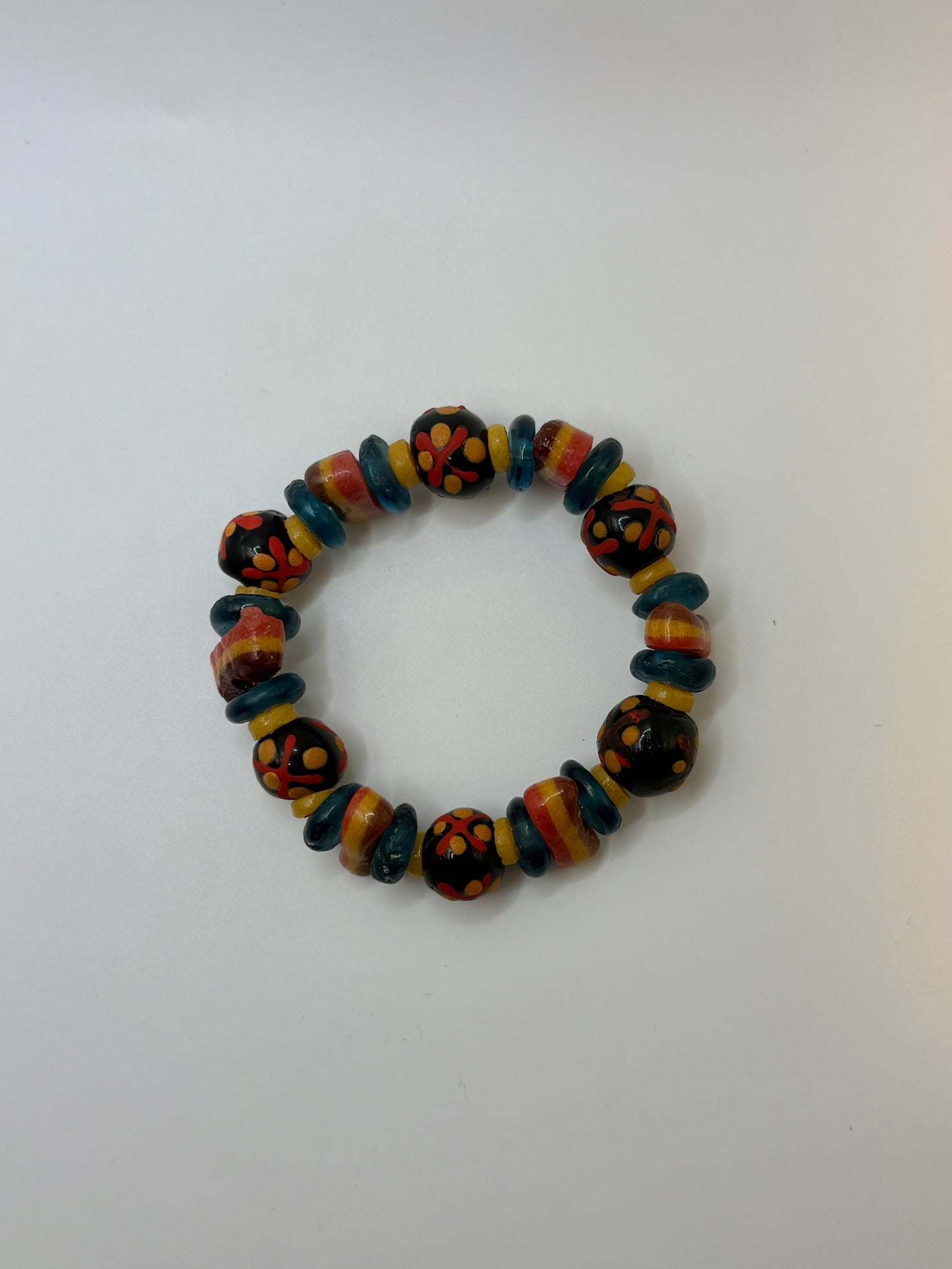 Recycled Glass Bead Bracelet - Fall Collection