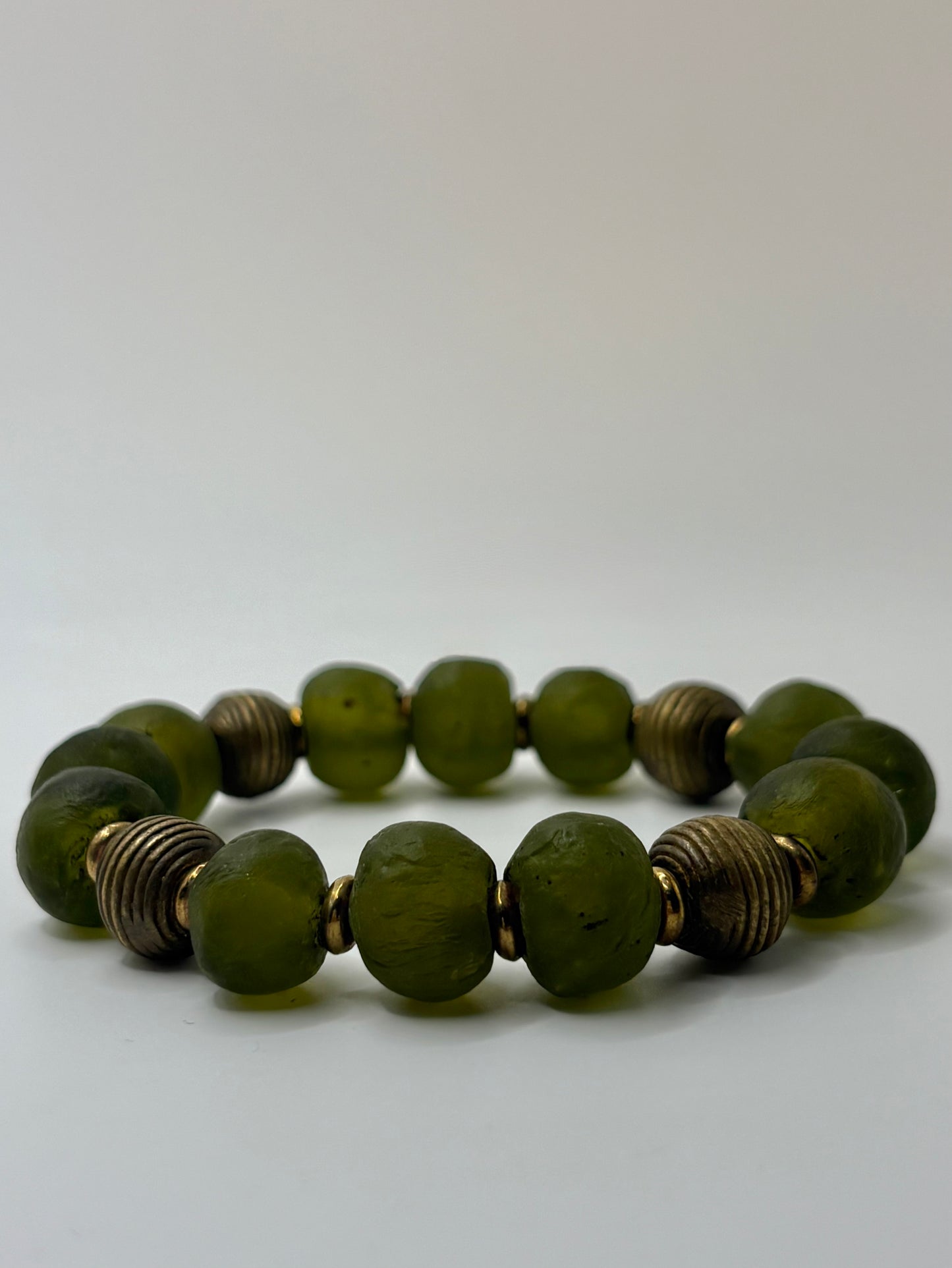 Recycled Glass Bead Bracelet - Fall Collection