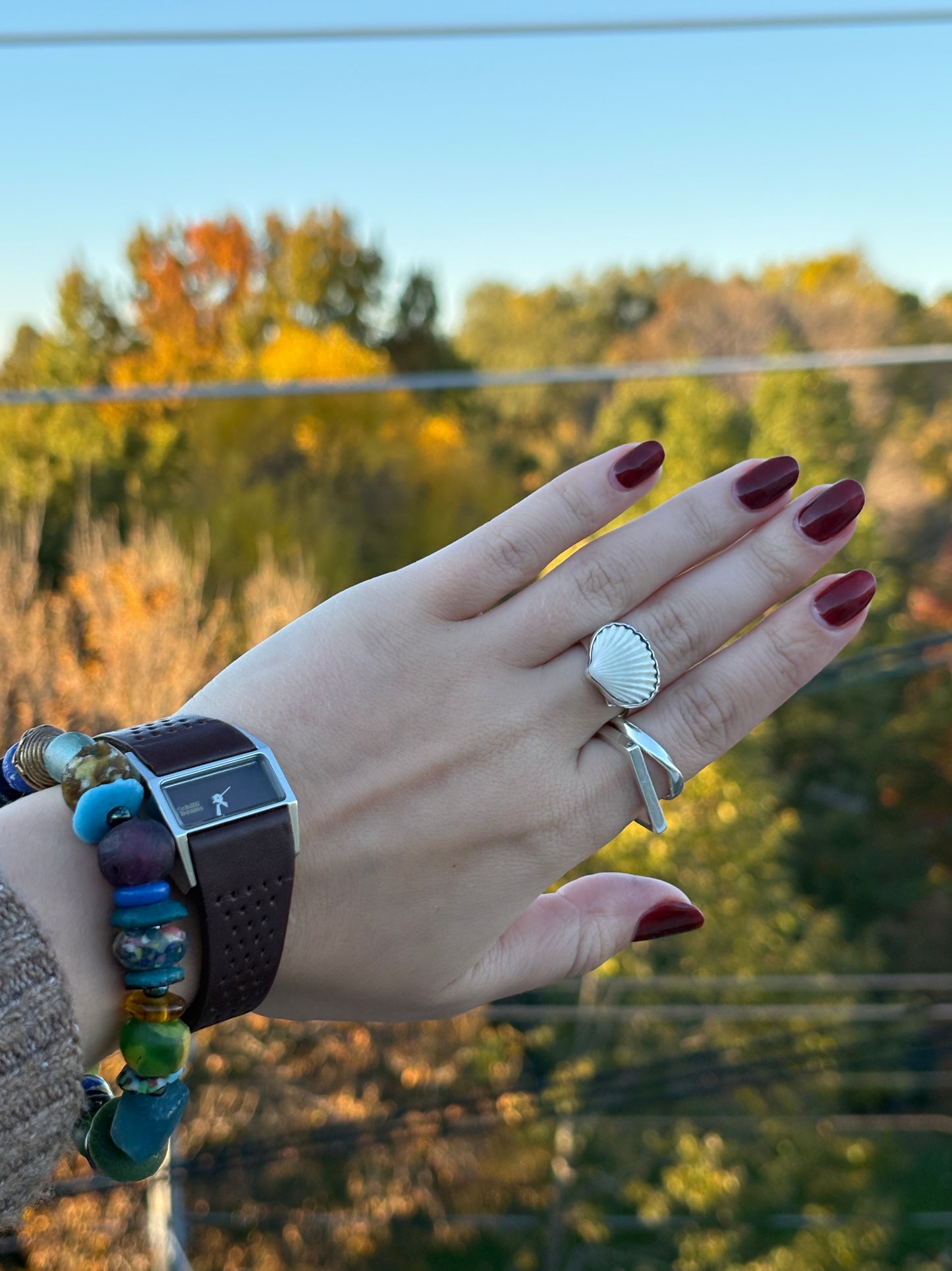 Recycled Glass Bead Bracelet - Fall Collection