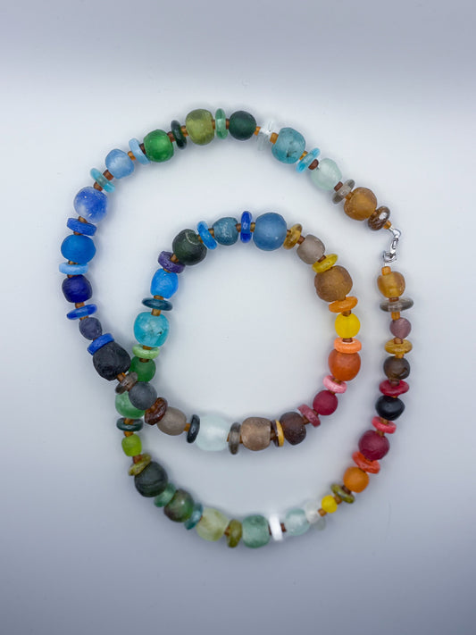 Recycled Glass Bead Necklace