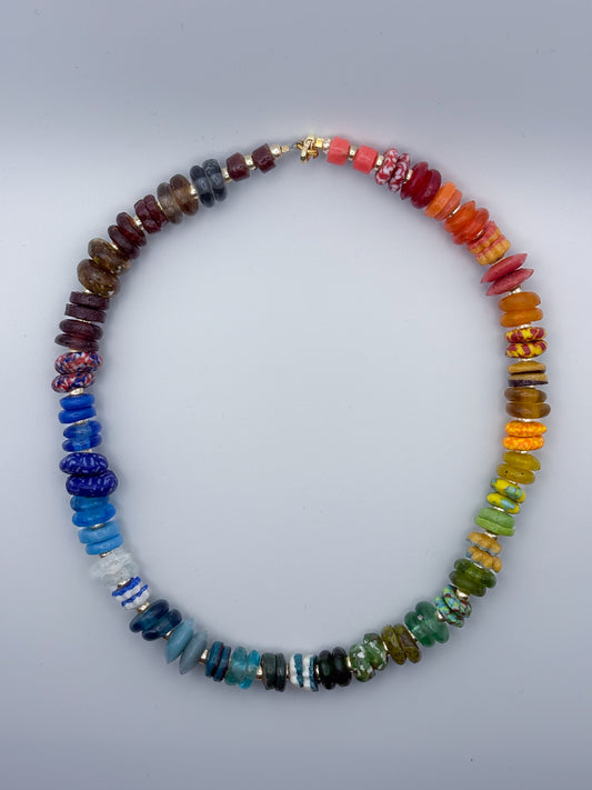 Recycled Glass Bead Necklace