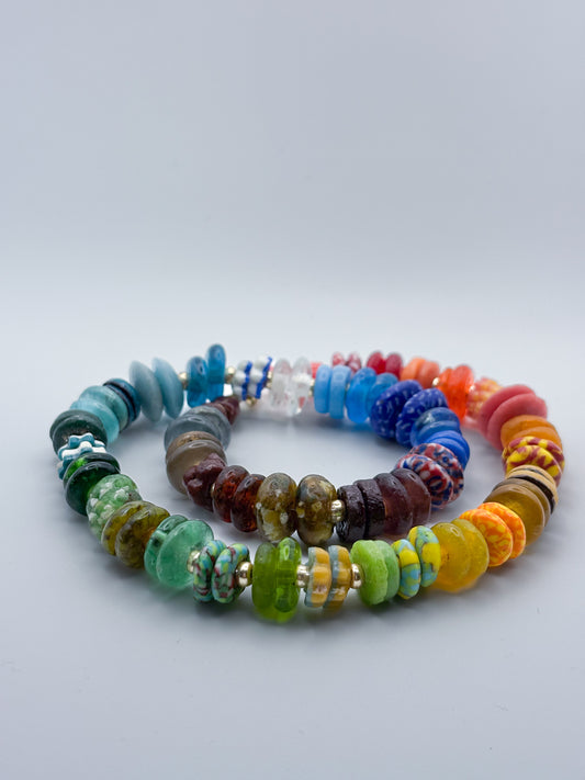 Recycled Glass Bead Necklace