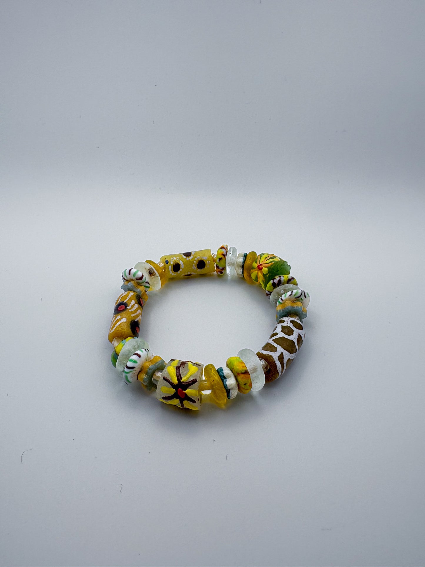 Hand Painted Bead Bracelet