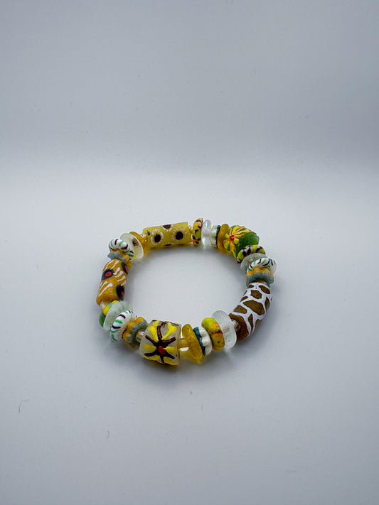 Hand Painted Bead Bracelet