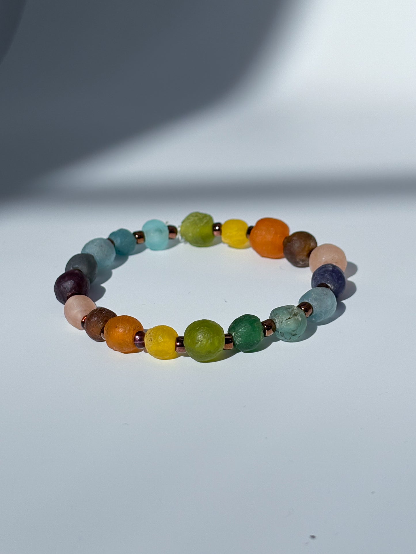 Recycled Glass Bead Bracelet