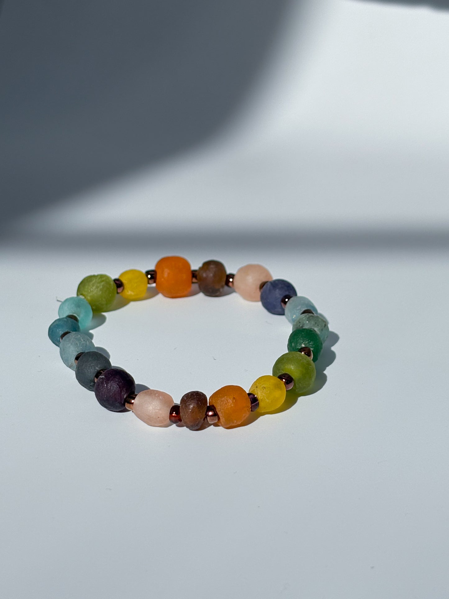 Recycled Glass Bead Bracelet