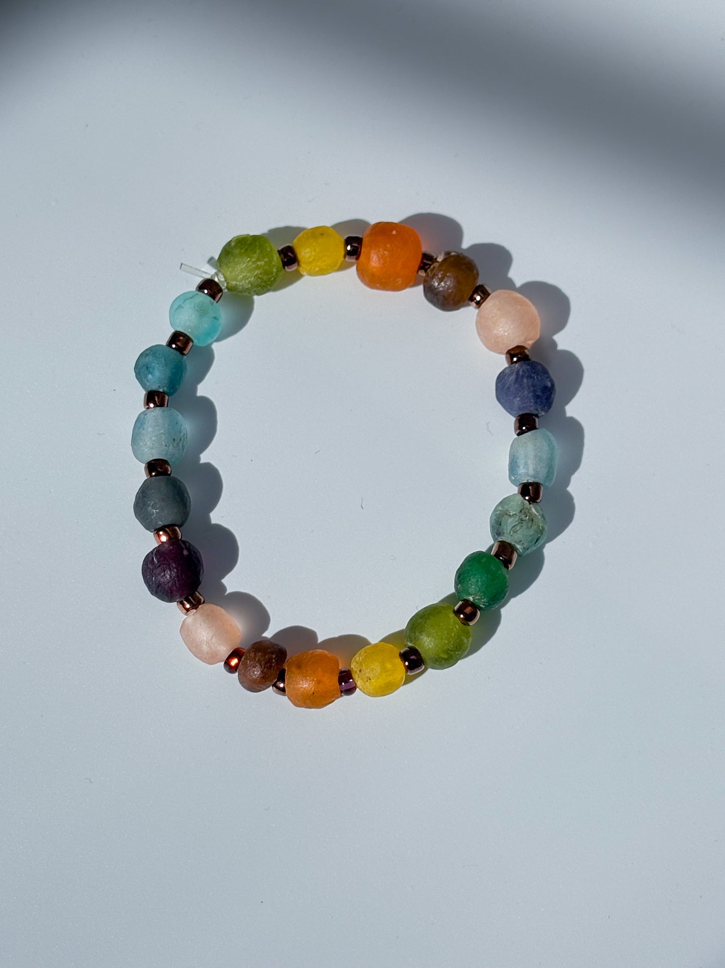 Recycled Glass Bead Bracelet