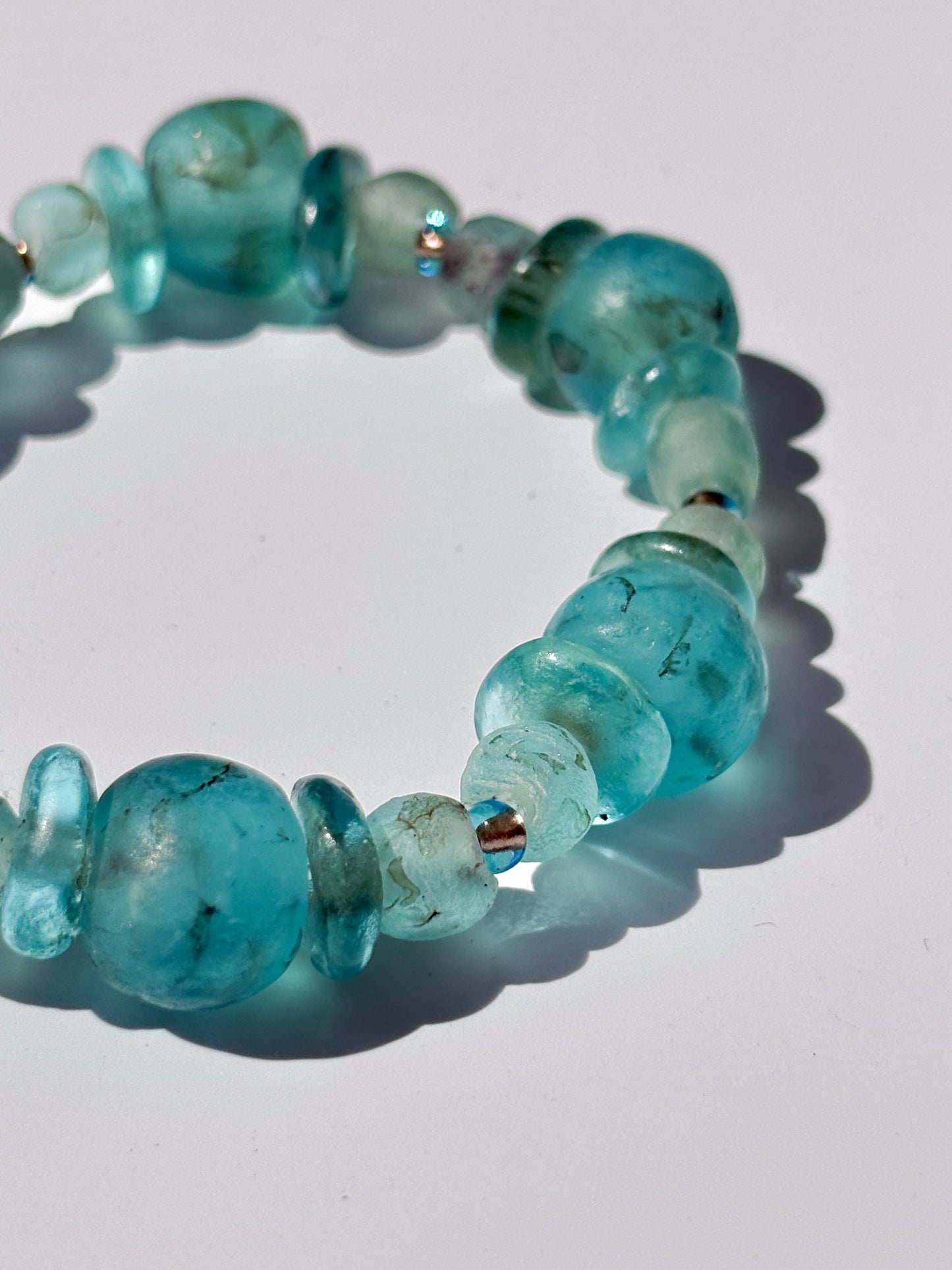 Recycled Glass Bead Bracelet