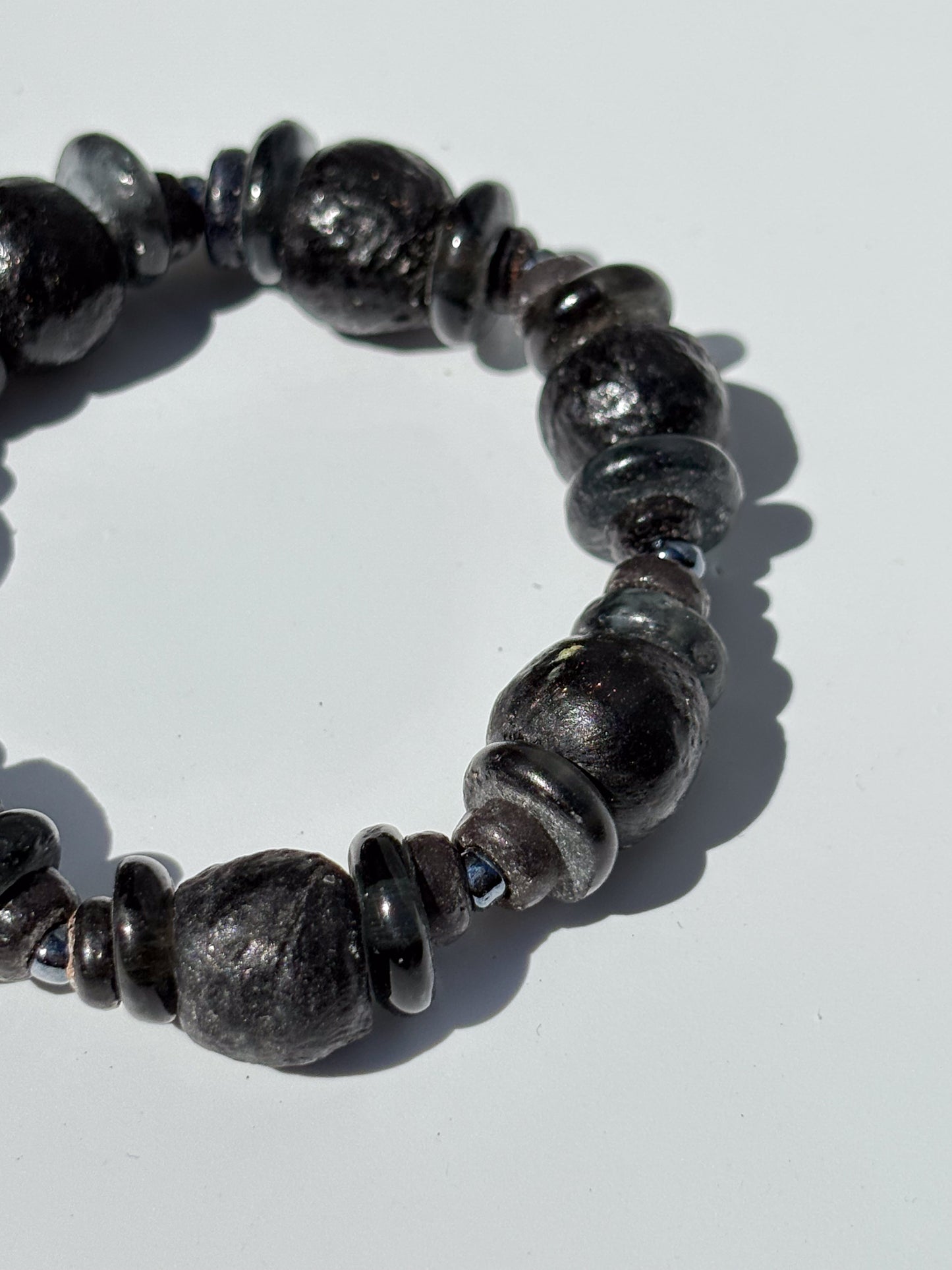Recycled Glass Bead Bracelet