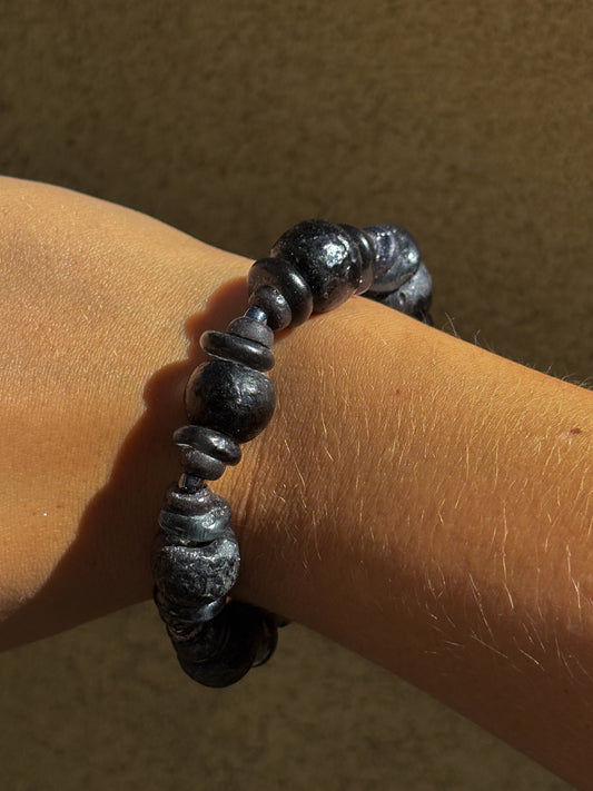 Recycled Glass Bead Bracelet