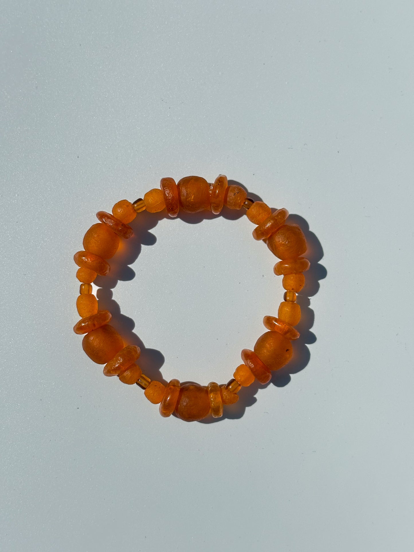 Recycled Glass Bead Bracelet