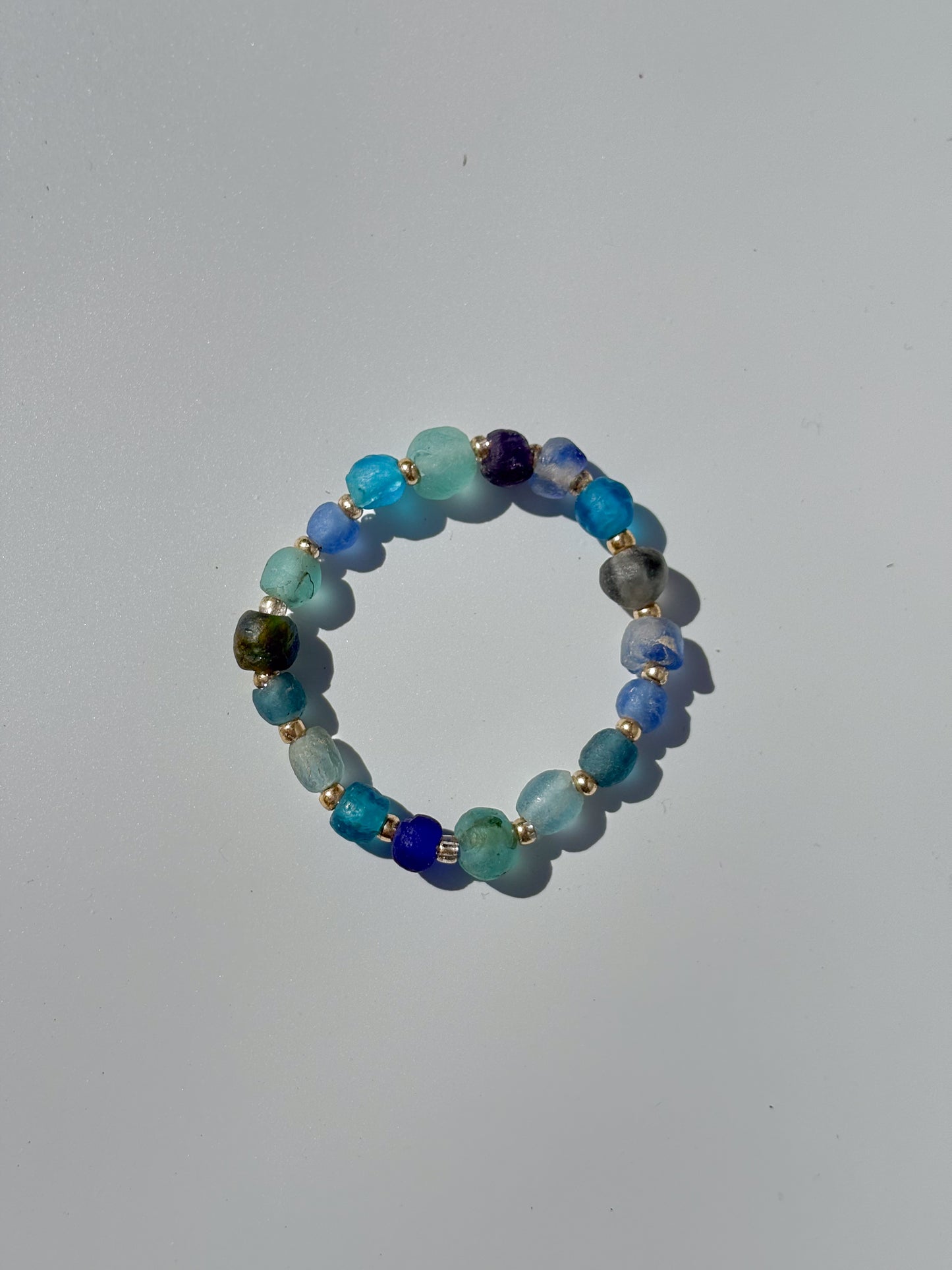 Recycled Glass Bead Bracelet