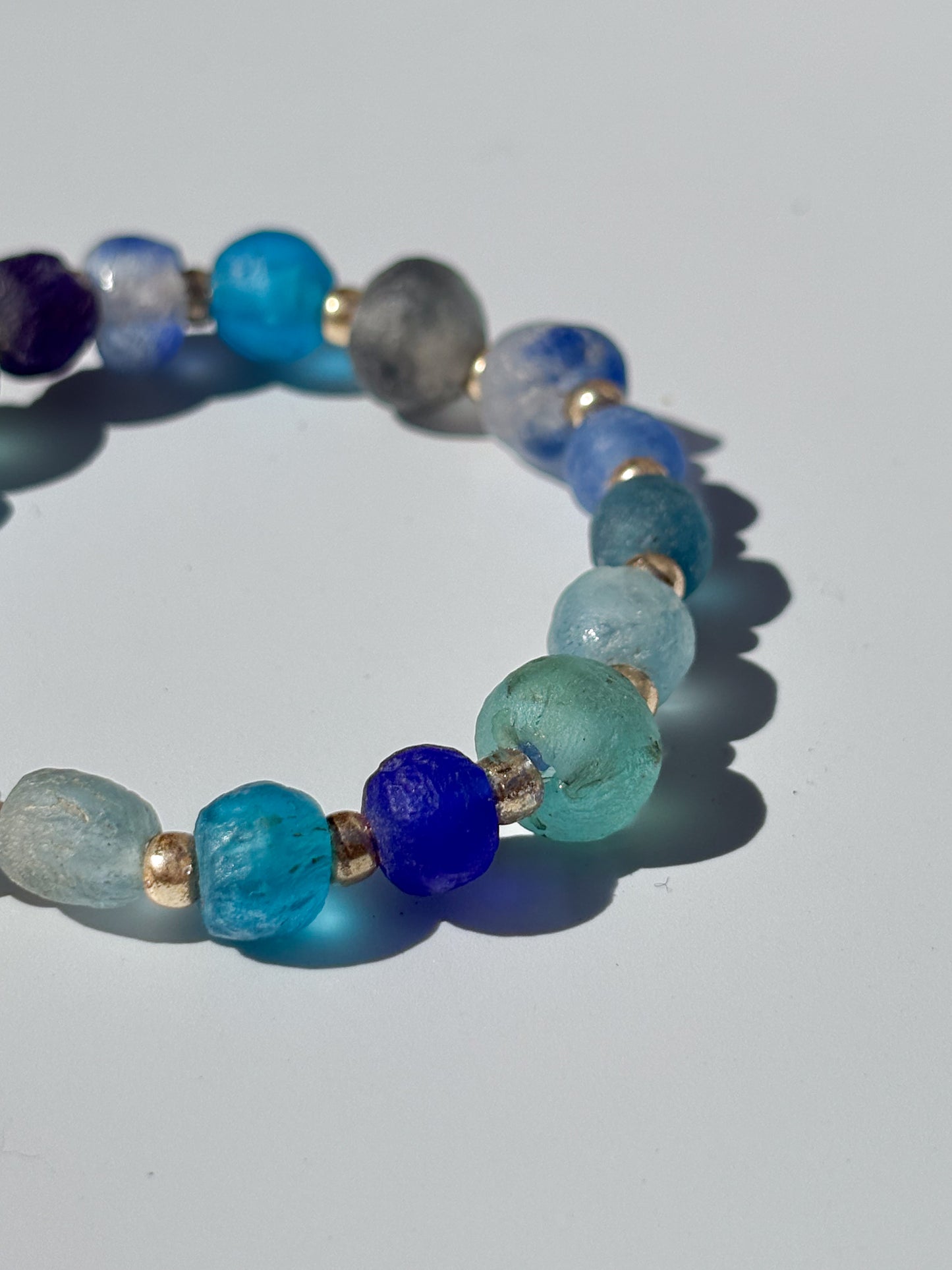 Recycled Glass Bead Bracelet