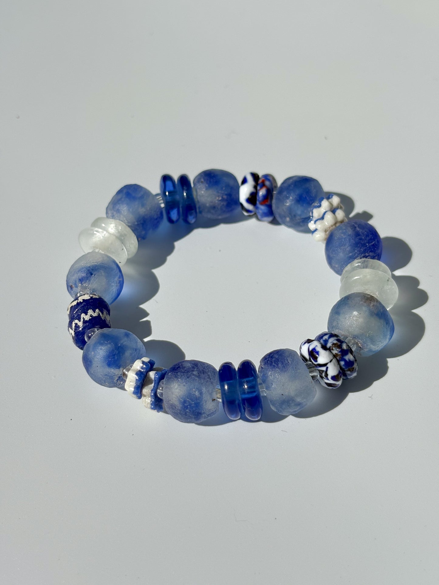 Recycled Glass Bead Bracelet