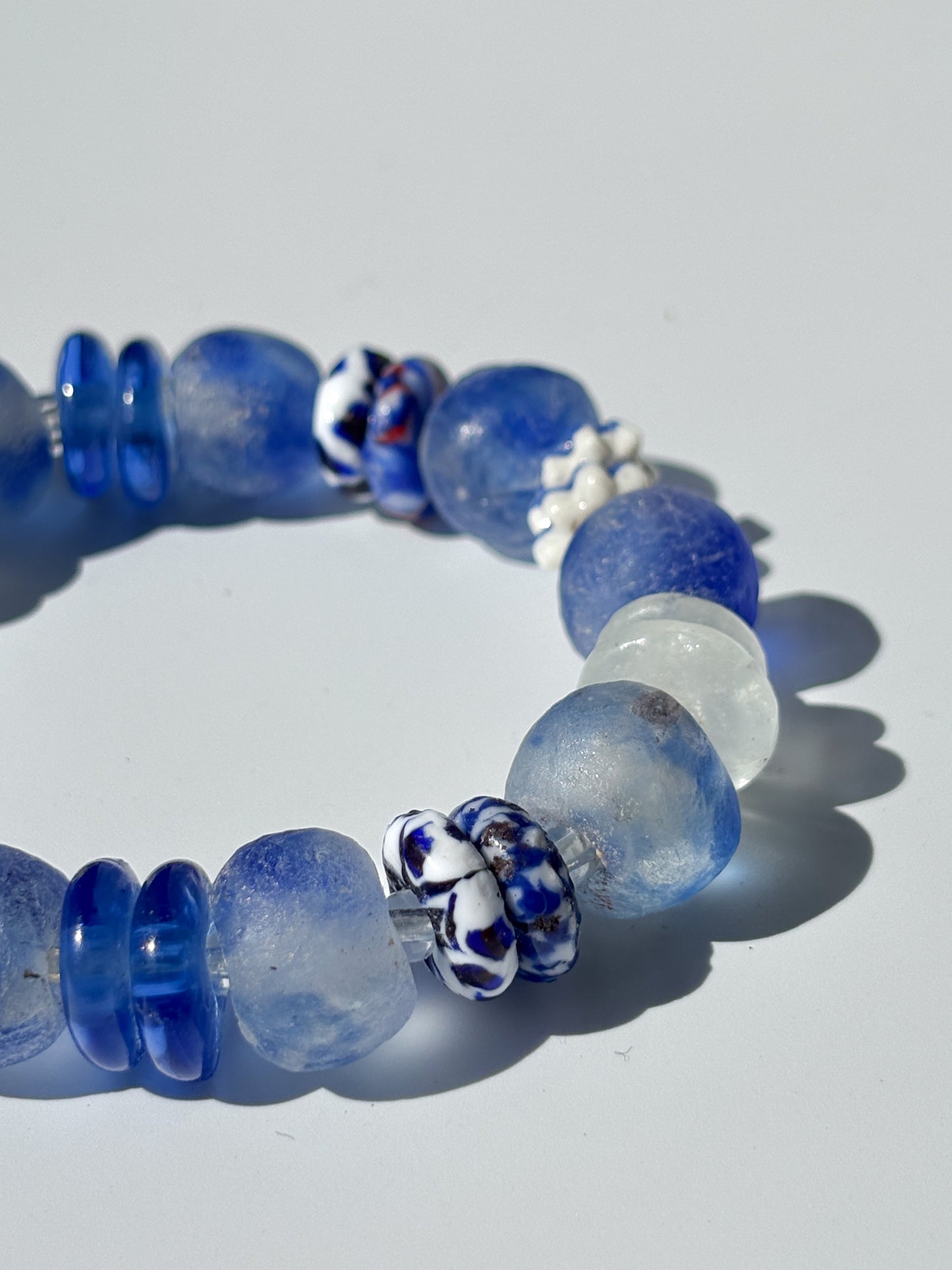 Recycled Glass Bead Bracelet