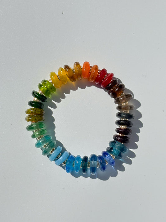 Recycled Glass Bead Bracelet