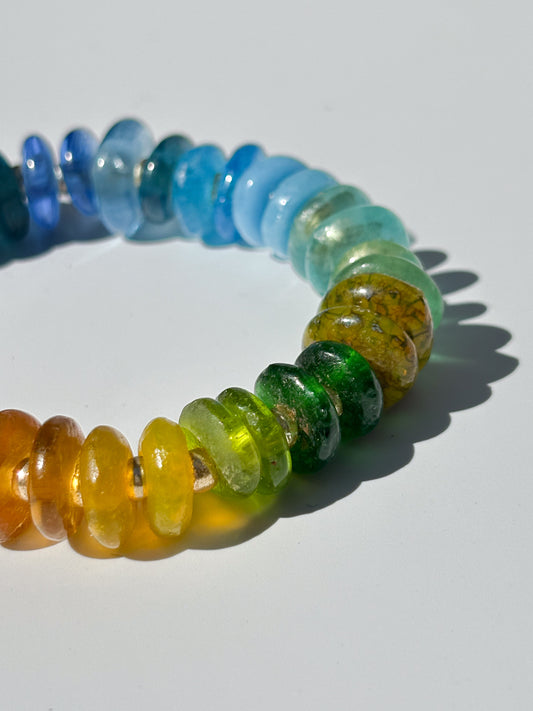 Recycled Glass Bead Bracelet
