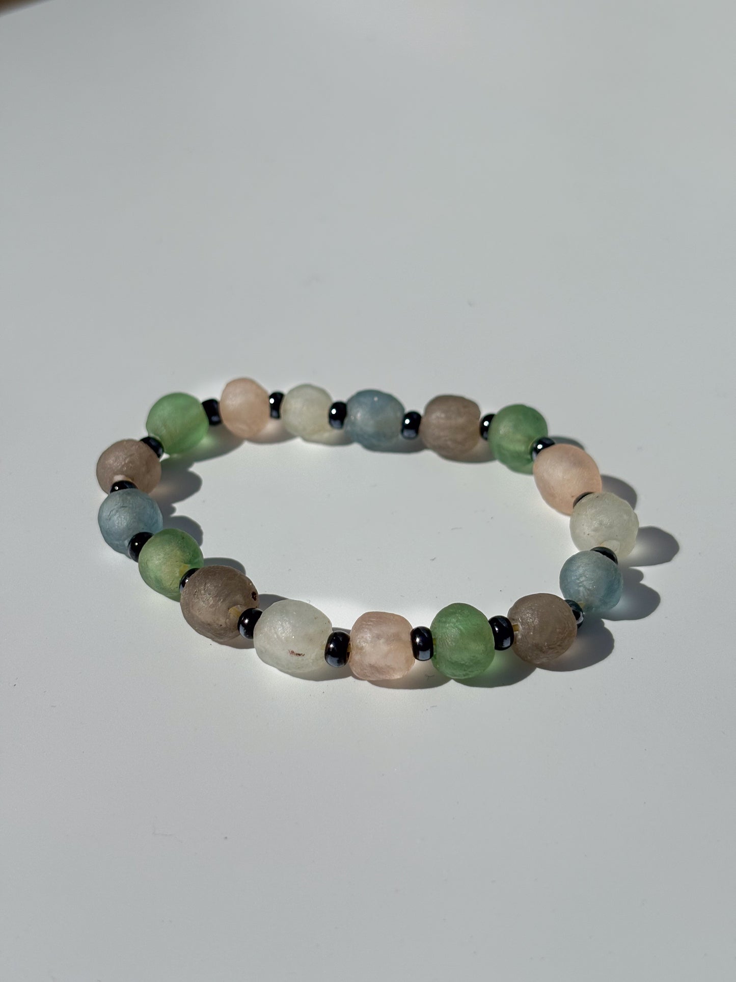 Recycled Glass Bead Bracelet