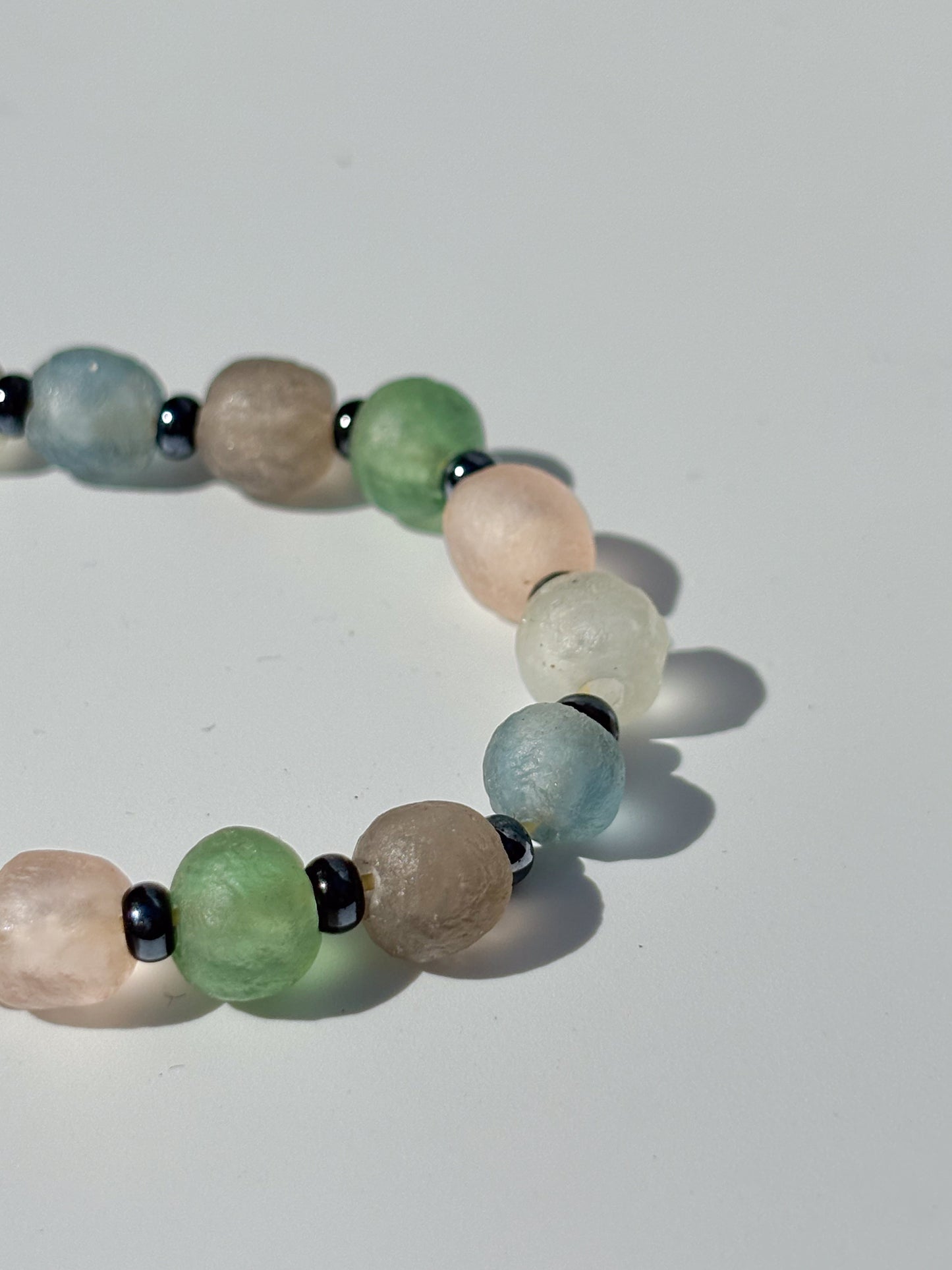 Recycled Glass Bead Bracelet