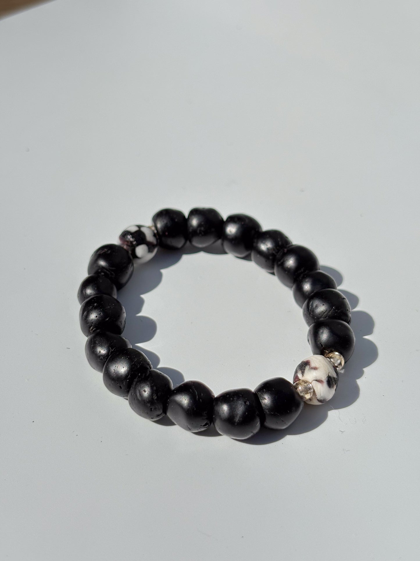 Recycled Glass Bead Bracelet