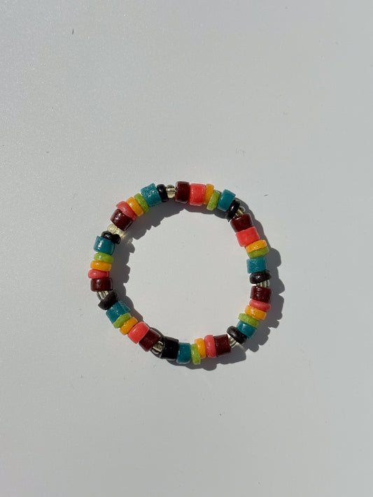 Recycled Glass Bead Bracelet