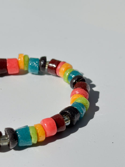 Recycled Glass Bead Bracelet