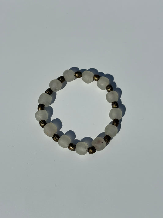 Recycled Glass Bead Bracelet