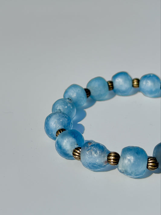 Recycled Glass Bead Bracelet
