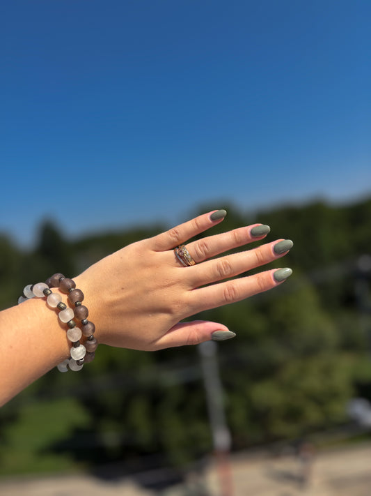 Recycled Glass Bead Bracelet