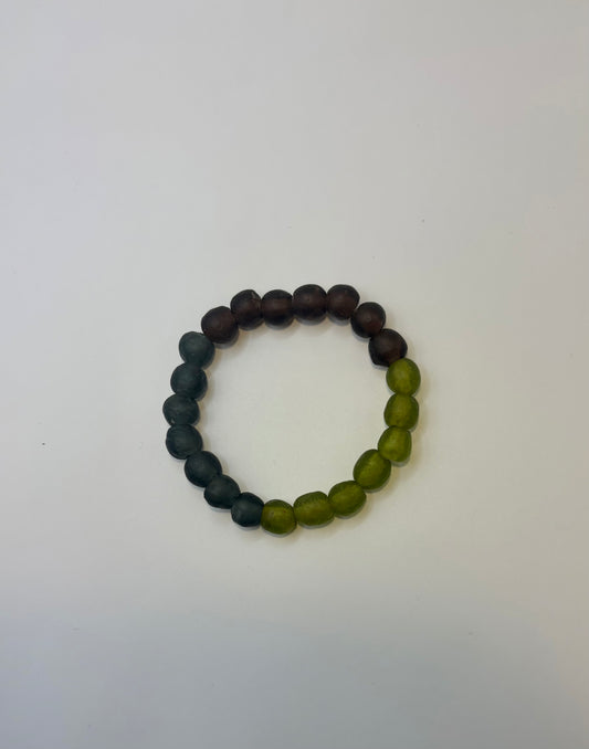 Recycled Glass Bead Bracelet - Fall Collection