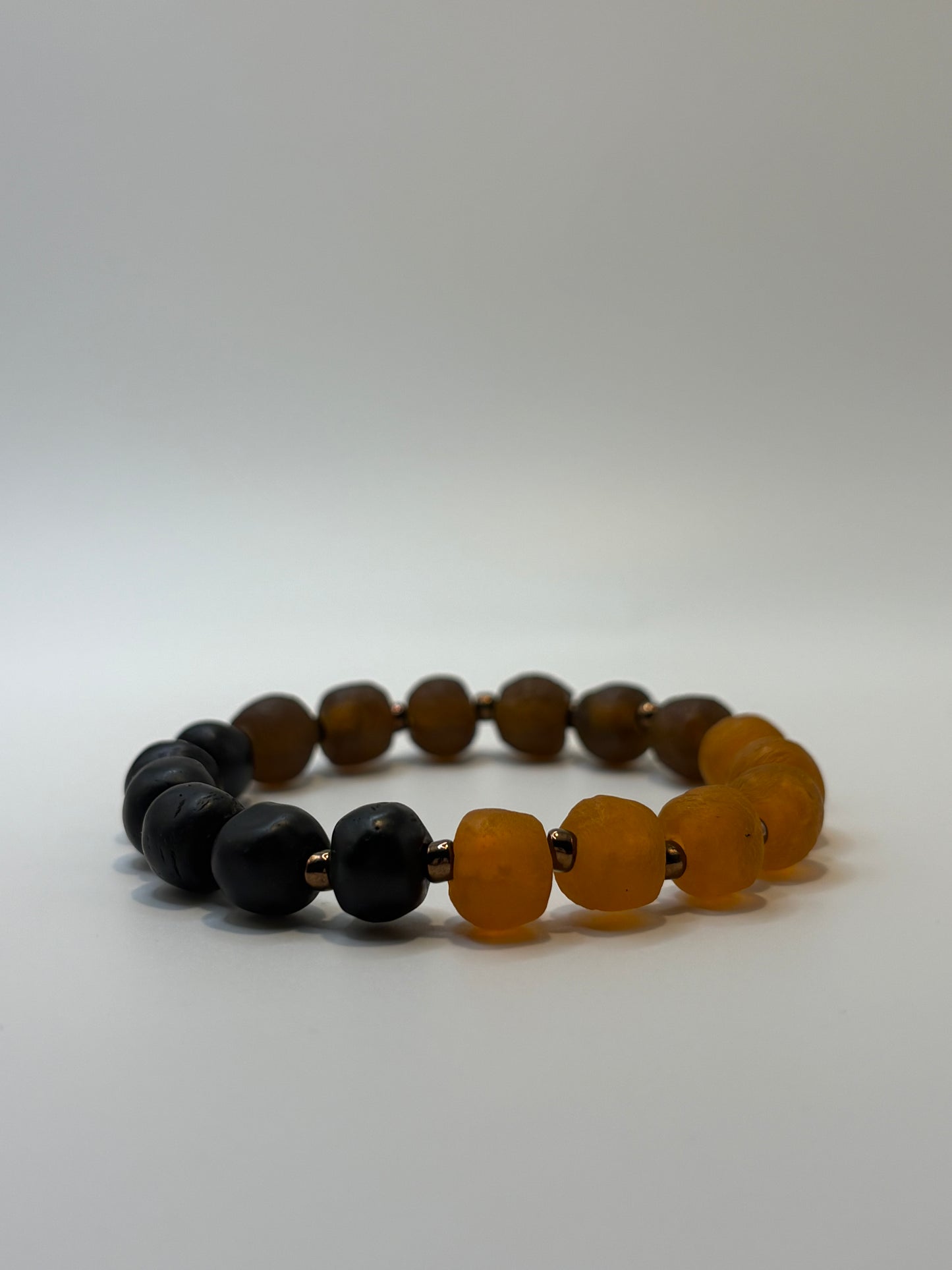 Recycled Glass Bead Bracelet - Fall Collection