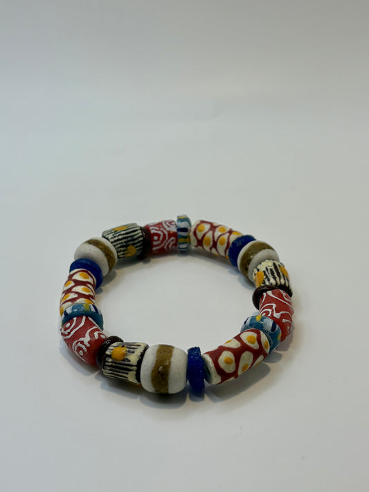 Recycled Glass Bead Bracelet - Fall Collection