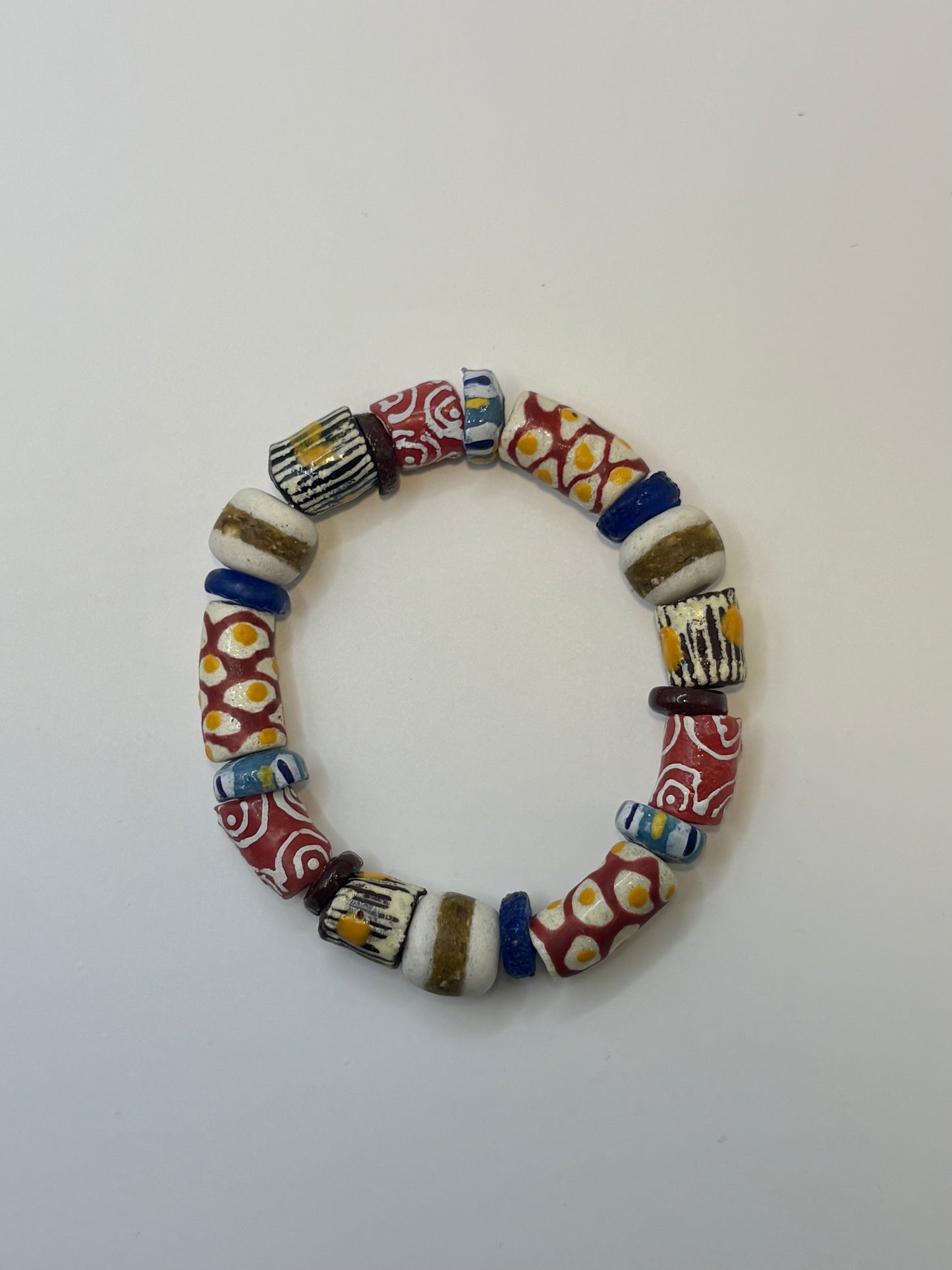 Recycled Glass Bead Bracelet - Fall Collection