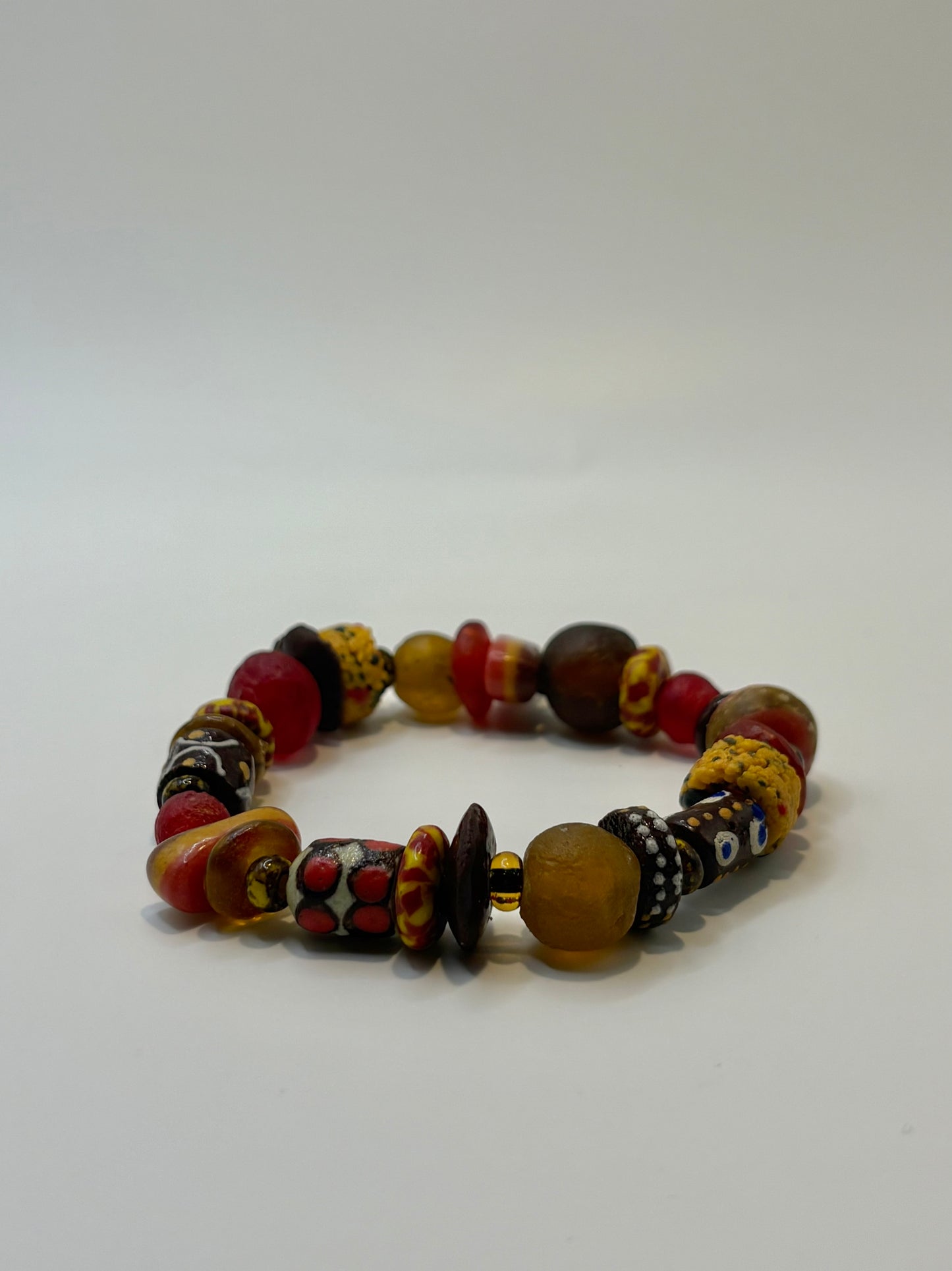 Recycled Glass Bead Bracelet - Fall Collection
