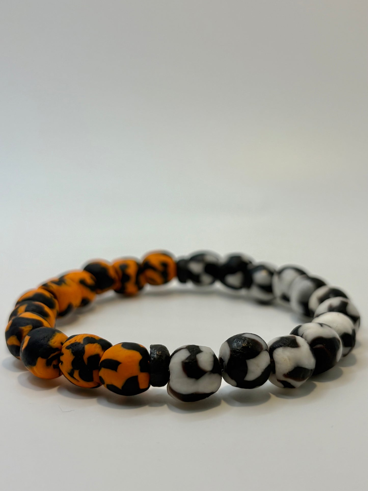 Recycled Glass Bead Bracelet - Fall Collection