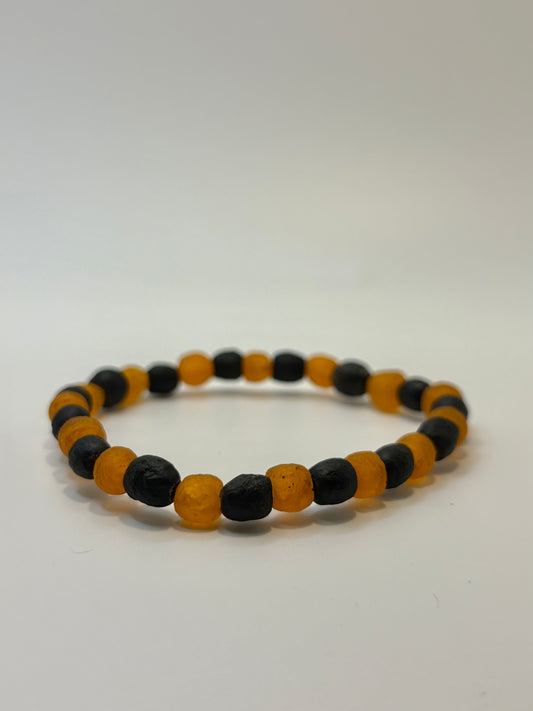 Recycled Glass Bead Bracelet - Fall Collection