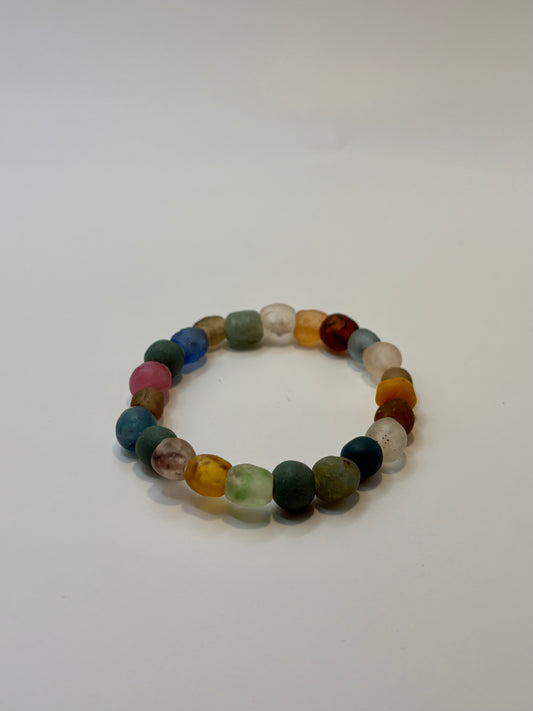 Recycled Glass Bead Bracelet - Fall Collection
