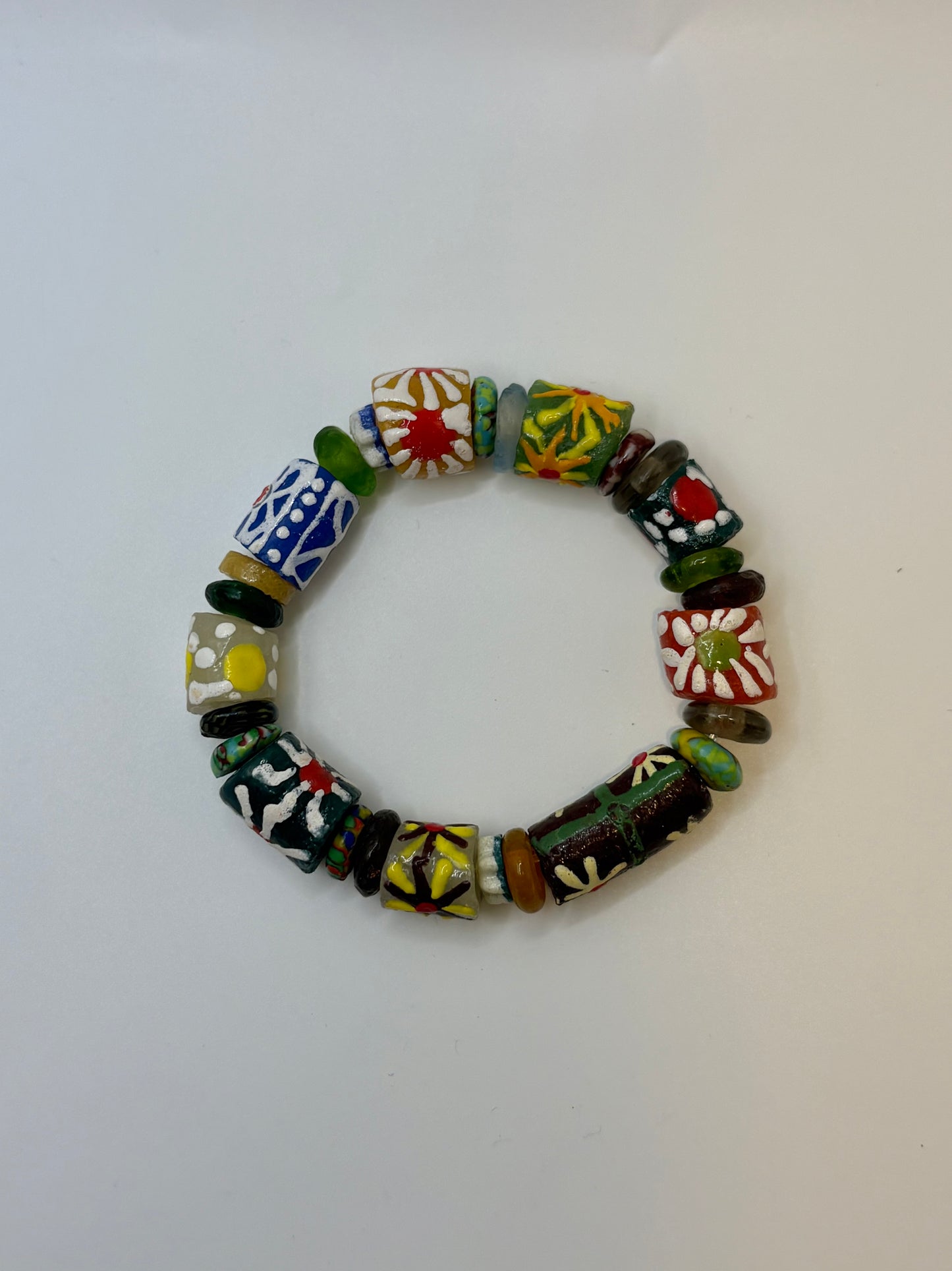 Recycled Glass Bead Bracelet - Fall Collection