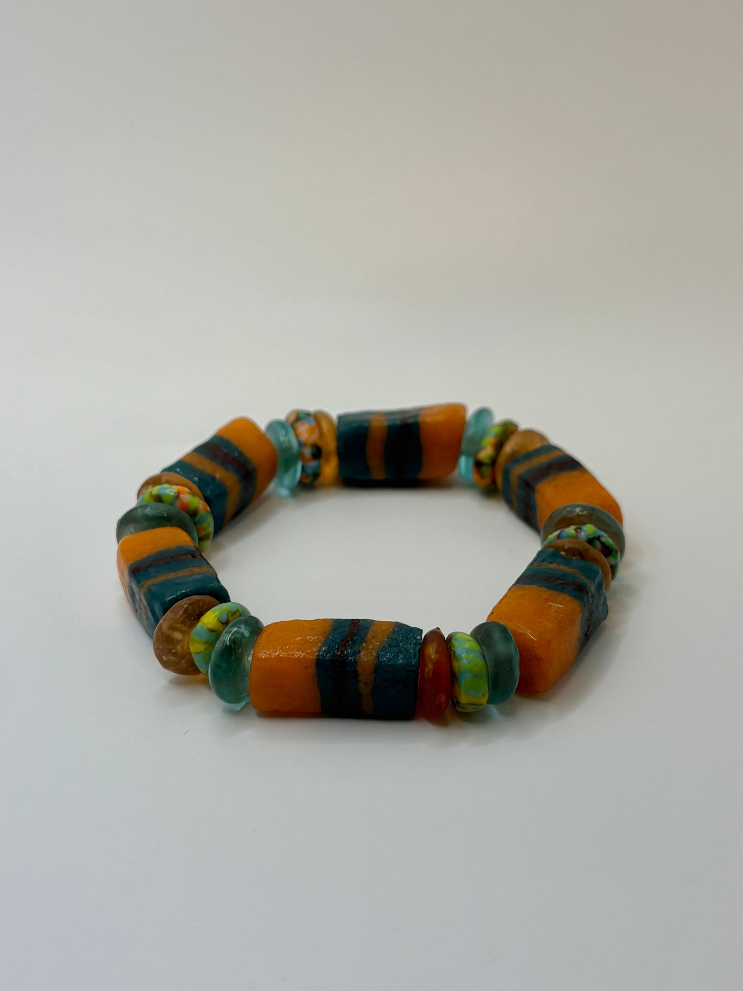 Recycled Glass Bead Bracelet - Fall Collection