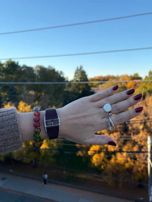 Recycled Glass Bead Bracelet - Fall Collection
