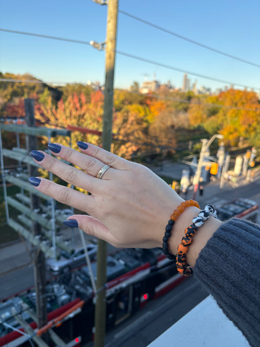 Recycled Glass Bead Bracelet - Fall Collection